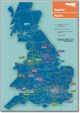 UK train map Network Rail Regions and Routes map