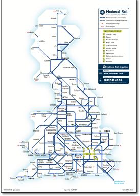 National Rail train map