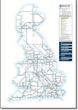 National Rail train map