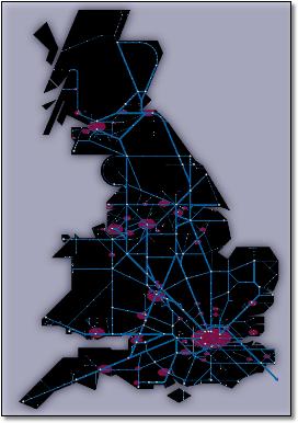 Grreat Britain passenger rail network map