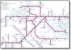Great Western RUS rail train map