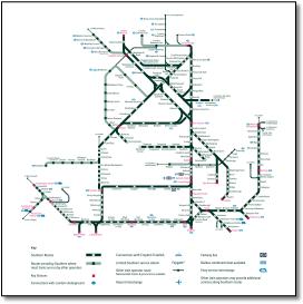 Southern rail train map