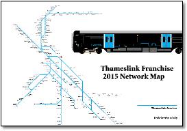 Thameslink train / rail network map