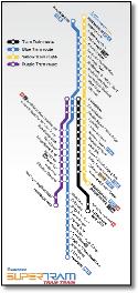 Sheffield Supertram tram map