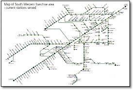 South West Trains rail map