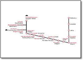 TfW timetable map train / rail map