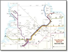 TransPennine Express rail / train network map