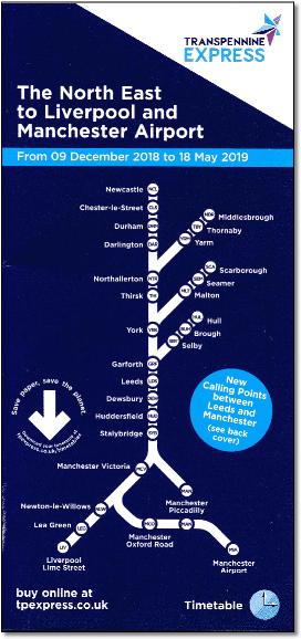 TransPennine Express TPX tmtbl map rail / train network map