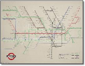 London Underground map Underground 1948 London tube map