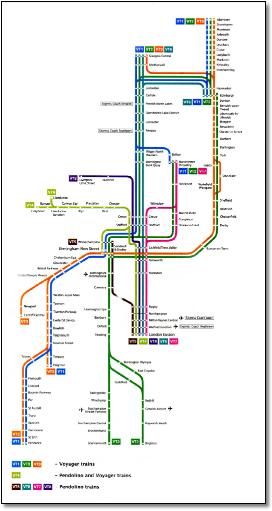 Virgin Trains network rail map
