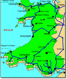 Wales rail map
