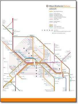 West Midlands Railway train / rail map