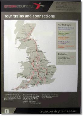 Cross Country train rail map